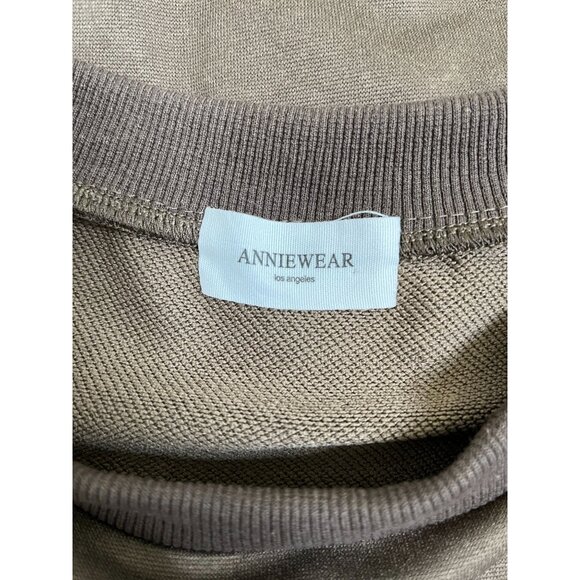 🆕 Anniewear Los Angeles Long Sleeve Midi Dress Brown Bodice with Floral Skirt - Picture 6 of 12